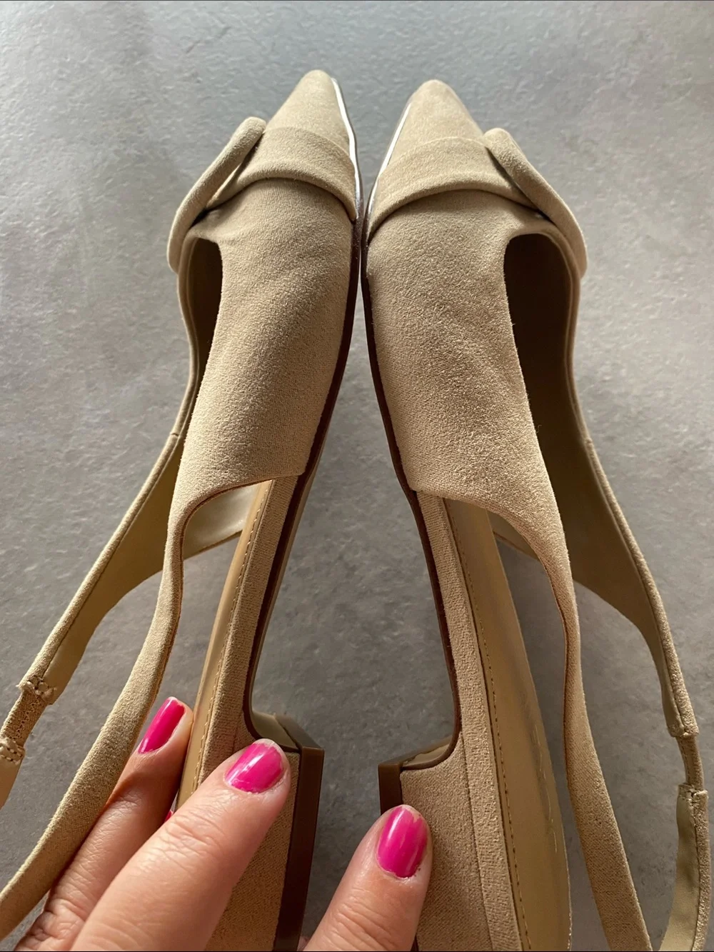 J. Crew Beige Suede Slingback Flats. Suede feel. Size 8.  Excellent condition.
